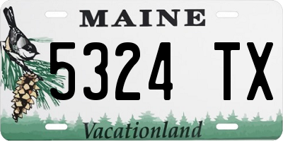 ME license plate 5324TX