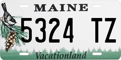 ME license plate 5324TZ