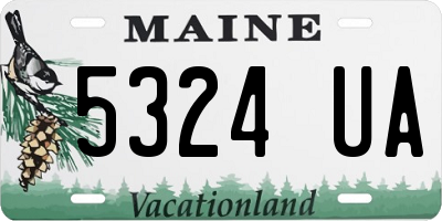 ME license plate 5324UA