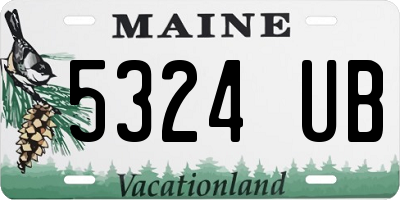 ME license plate 5324UB