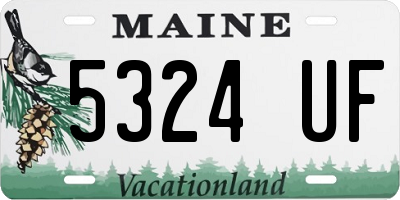 ME license plate 5324UF