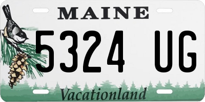 ME license plate 5324UG
