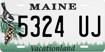 ME license plate 5324UJ