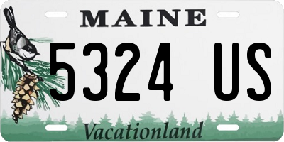 ME license plate 5324US