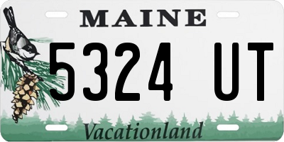ME license plate 5324UT