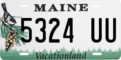 ME license plate 5324UU