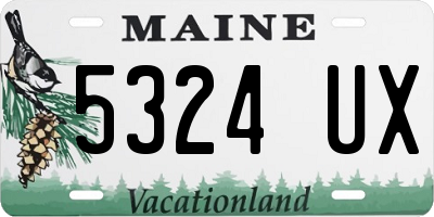 ME license plate 5324UX