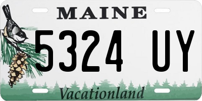 ME license plate 5324UY