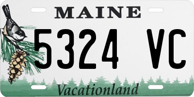 ME license plate 5324VC