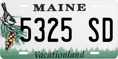 ME license plate 5325SD