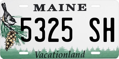 ME license plate 5325SH