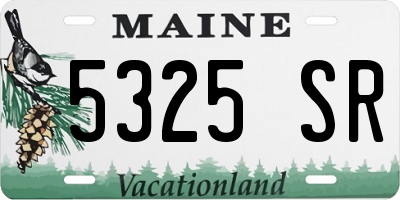 ME license plate 5325SR