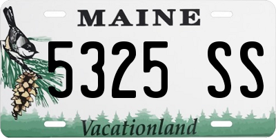 ME license plate 5325SS