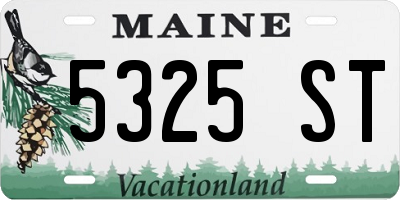 ME license plate 5325ST