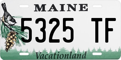 ME license plate 5325TF