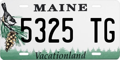 ME license plate 5325TG