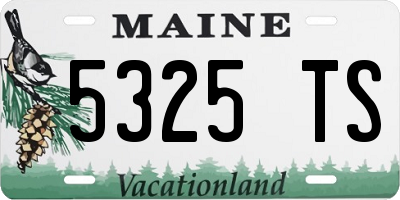 ME license plate 5325TS