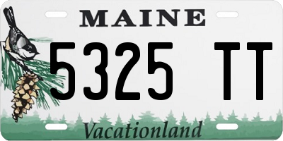 ME license plate 5325TT