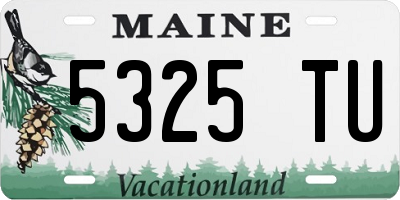 ME license plate 5325TU