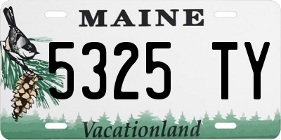 ME license plate 5325TY
