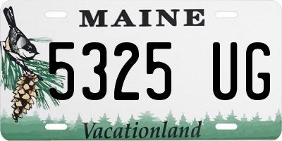 ME license plate 5325UG