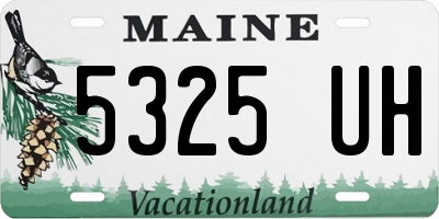 ME license plate 5325UH
