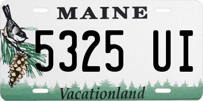 ME license plate 5325UI