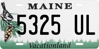 ME license plate 5325UL