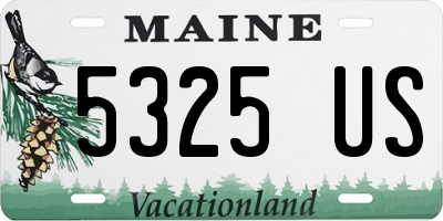 ME license plate 5325US