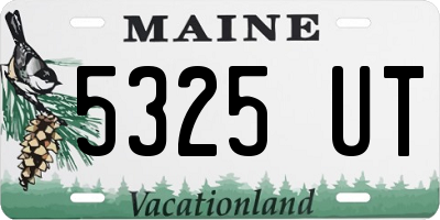 ME license plate 5325UT