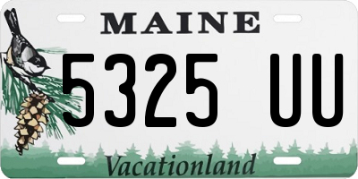 ME license plate 5325UU