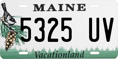 ME license plate 5325UV