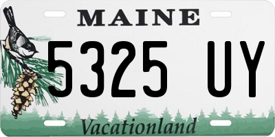 ME license plate 5325UY