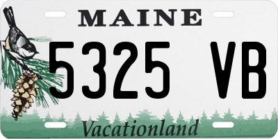 ME license plate 5325VB