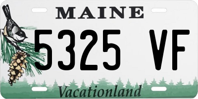 ME license plate 5325VF