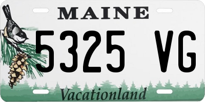 ME license plate 5325VG