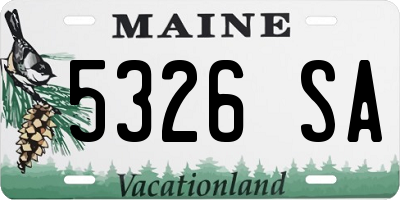 ME license plate 5326SA