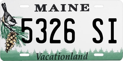 ME license plate 5326SI