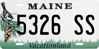 ME license plate 5326SS