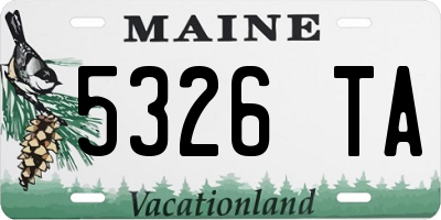 ME license plate 5326TA