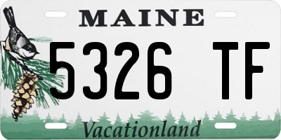 ME license plate 5326TF