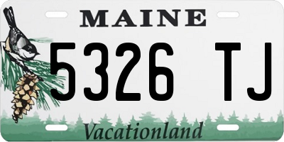 ME license plate 5326TJ