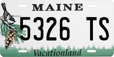 ME license plate 5326TS