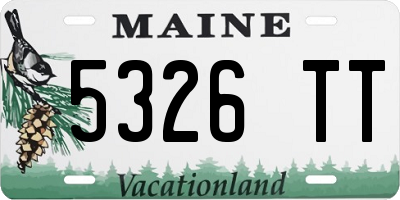 ME license plate 5326TT