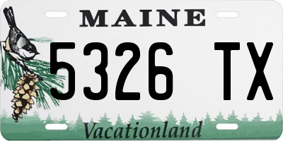 ME license plate 5326TX