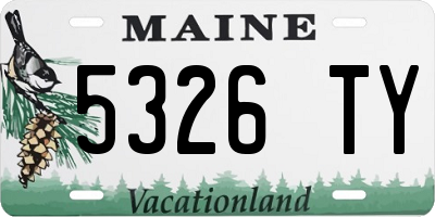 ME license plate 5326TY