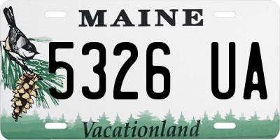 ME license plate 5326UA