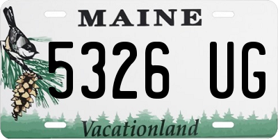 ME license plate 5326UG