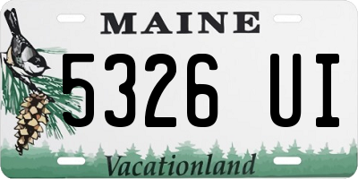 ME license plate 5326UI