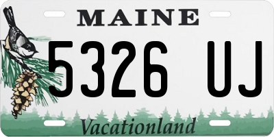 ME license plate 5326UJ